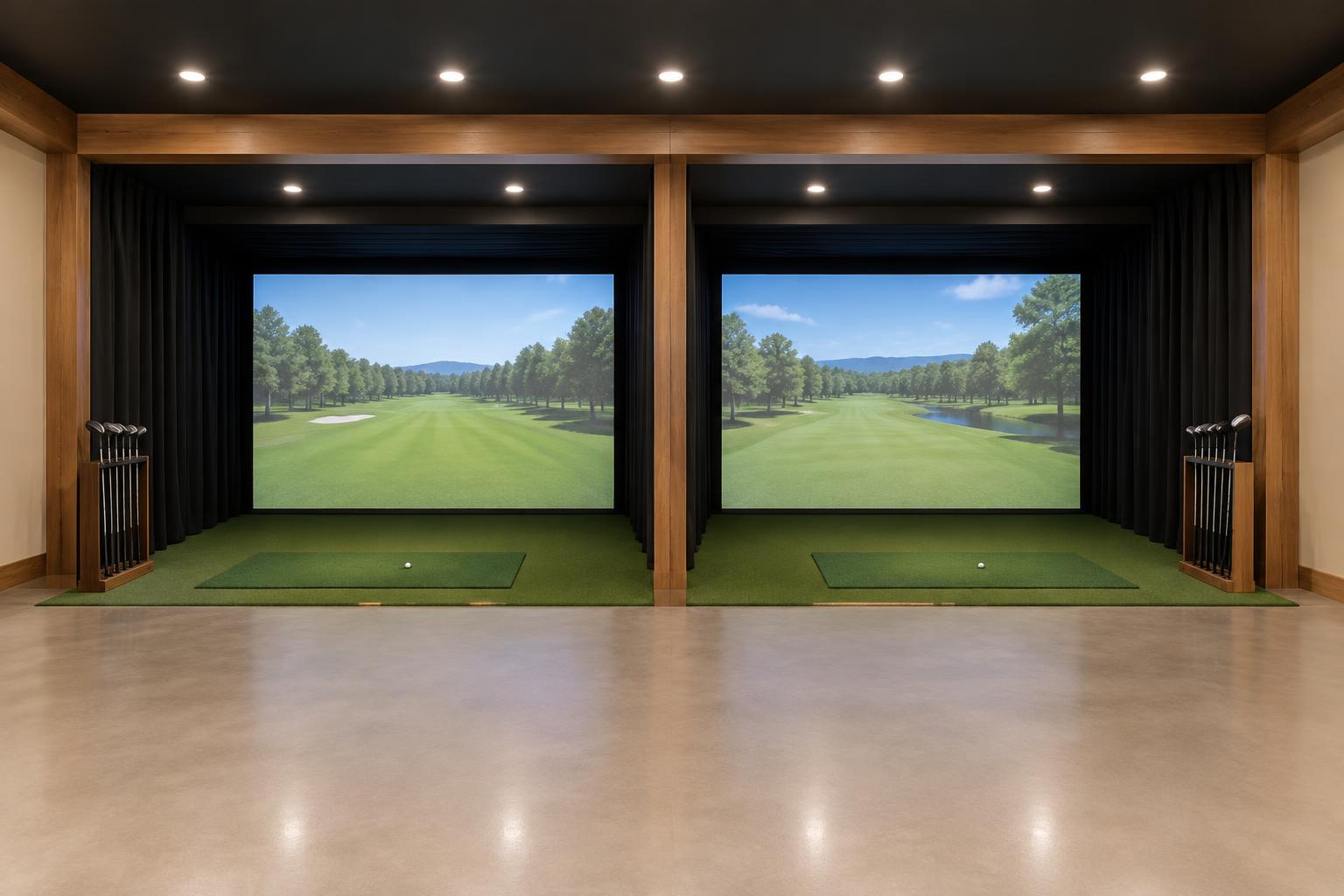 Concept rendering of year-round indoor golf bays
